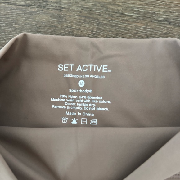 NWT SET Active Sport Body Biker Shorts - Stone - Picture 3 of 4